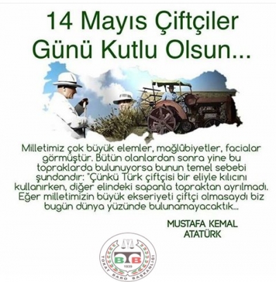 "14 Mayıs Çiftçiler Günü " Kutlu Olsun. 