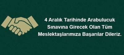 Arabuluculuk Sınavına Girecek Meslektaşlarımıza Başarılar Dileriz