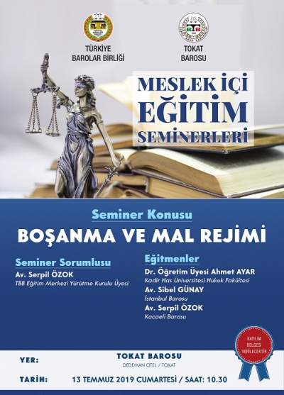 "BOŞANMA VE MAL REJİMİ" KONULU EĞİTİM SEMİNERİ
