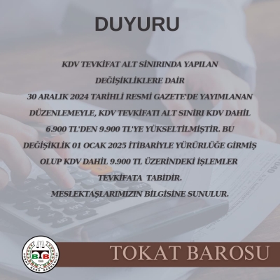 Kdv Tevkifatı İle İlgili Duyuru