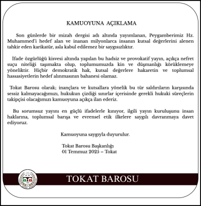 Kamuoyuna Açıklama
