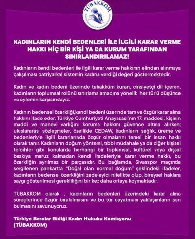 Kadınların Kendi Bedenleri İle İlgili Karar Verme Hakkı Hiçbir Kişi Ya Da Kurum Tarafından Sınırlandırılamaz!