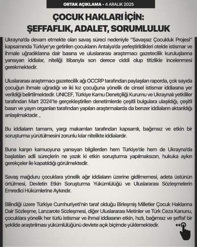 Barolardan Ortak Açıklama