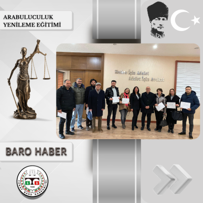 Arabuluculuk Yenileme 2. Grup Eğitimi Düzenlendi.
