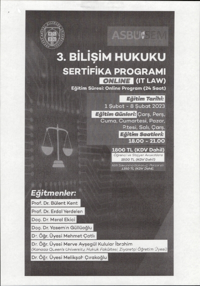 Bilişim Hukuku Sertifika Programı
