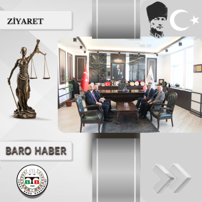 HSK Baş Müfettişi ,Tokat Cumhuriyet Baş Savcısı , Tokat Adalet Komisyon Başkanımızdan Baromuza ziyaret.