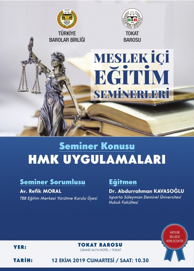 "Hukuk Muhakemeleri Kanunu Uygulamaları" Konulu Seminer.