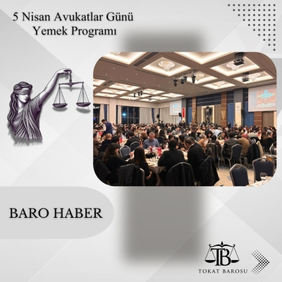 "5 Nisan Avukatlar Günü" Yemek Programı ve Plaket Töreni