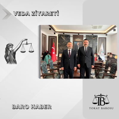 Cumhuriyet Başsavcımız Sayın Yunus Emre BÜYÜKYURT' dan Baromuza Veda Ziyareti