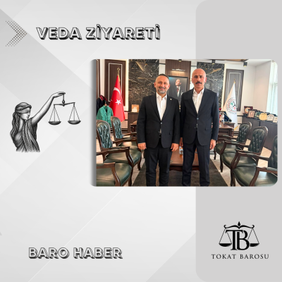 Adli Yargı ve Adalet Komisyonu Başkanımız Sayın Sedat SOYDEMİR' den Baromuza Veda Ziyareti