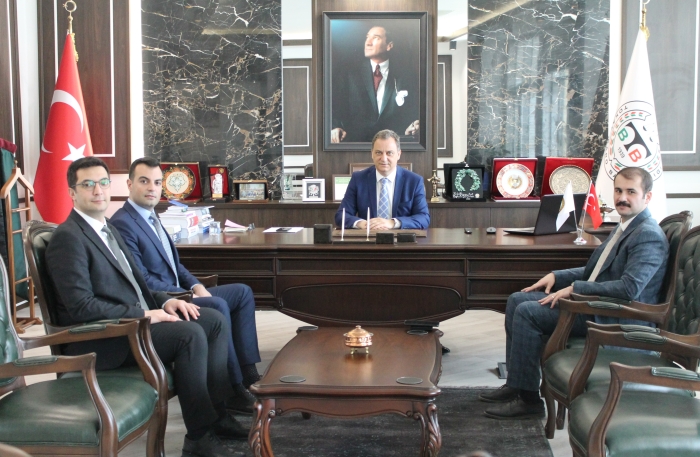Hakimlerimiz İbrahim Berat NEMUTLU, Mehmet Ali BOLAT ve Cumhuriyet Savcımız Muhammed Yusuf GÖZTEPE' den Baromuza Ziyaret.